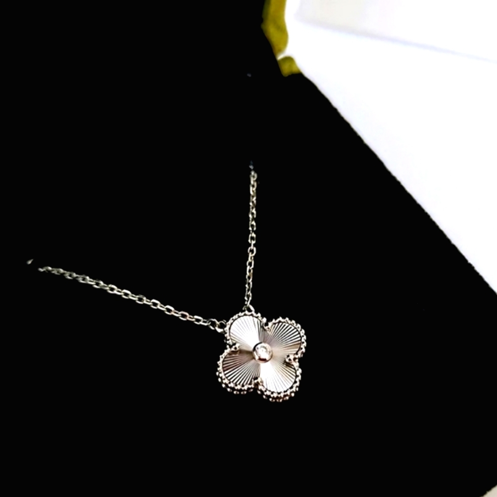 Women's Necklace chain Clever Laser Design.Stainell Steel . 18 inch Length
